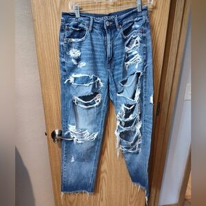 American Eagle Ripped Blue Jeans